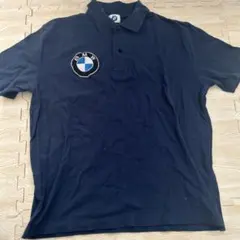 BMW刺繍ロゴ入りネイビーポロシャツ メンズFREEサイズ