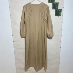 lawgy(Free size)ロングワンピース　バックファスナー　スリット