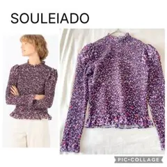 新品♡ トゥモローランド ソレイアード パフスリーブ シャーリング ブラウス S
