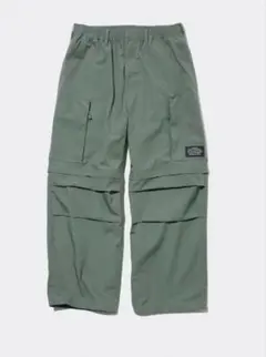 《美品》GU×UNDERCOVER 2WAY ヘリクルーパンツ　オリーブ　S