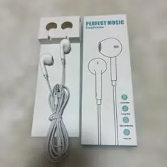 PERFECT MUSIC 有線イヤホン ホワイト　3.5mmジャック