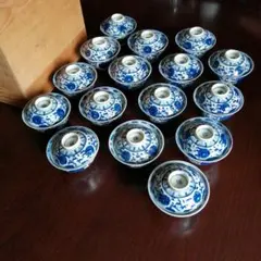 古伊万里　染付汲出茶碗18客　木箱付　口径9.5㎝　東Y8-0514① 古伊万里 染付汲出茶碗18客 木箱付 口径9.5㎝ 東Y8-0514① - メルカリ