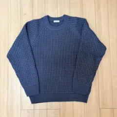 Adoon plain ワッフルニット チャコールグレーのサムネイル