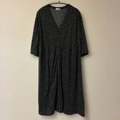 maca 総柄 ロングシャツワンピース