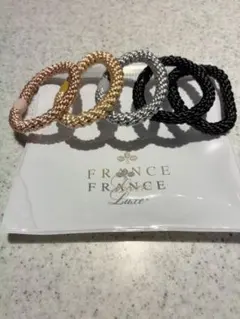 フランスラックス・ヘアゴム5個(クリアケース付き)