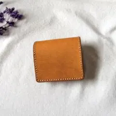 イタリアンレザー 【マルゴー】 二つ折り小さなお財布 ハンドメイド