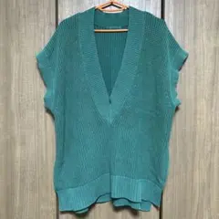 Vネック ニットベスト