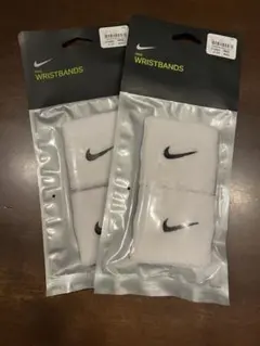 Nike Wristbands リストバンドホワイト 2個セット×2 Ⅱ