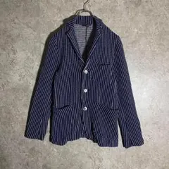 【希少】コットンニットジャケット ハート柄 バーズアイ 良デザイン