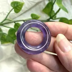 天然石 大き目 アメジスト リングパーツ 約30mm カボション ルース