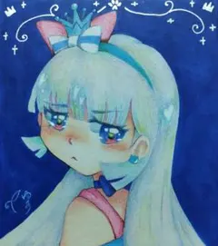 ファンアート 同人 手描きイラスト コピック わんだふるプリキュア 「キュアワンダフル」