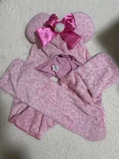 ディズニー ヒョウ柄 ピンクマフラーファンキャップ 値下げOK‼️