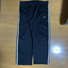 90sNIKE ナイキ トラックパンツ ジャージ 黒×白ライン XL 日本製