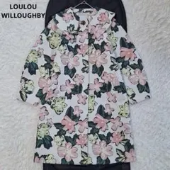未使用級✨ルルウィルビー 定価10万 フラワージャガード2WAYコート 花柄のサムネイル