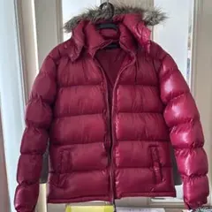 赤いダウンコート フード付き 160