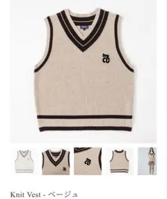 HUF チェック柄 ニットベスト Vネック - メルカリ