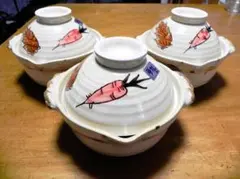 手書き　雑炊椀　3セット　茶碗のサムネイル