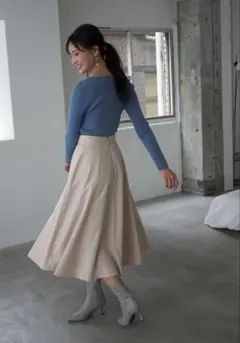 プロポーション ボディドレッシング ソフトタッチフレアスカート