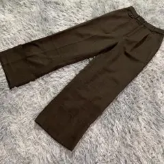 【S】FOR I SERIES ダークブラウン ワイドパンツ　LEPSIM