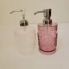 ソープディスペンサー 2個セット 花柄