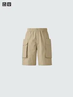 美品 24年モデル ユニクロ U パラシュートカーゴショーツ ベージュ M