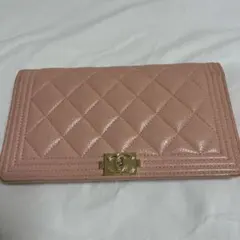 ✨美品✨CHANEL ボーイシャネル 二つ折り財布 ピンクのサムネイル