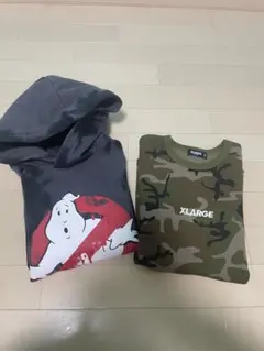 XLARGE KIDS カモフラージュ ロンティー セット 140