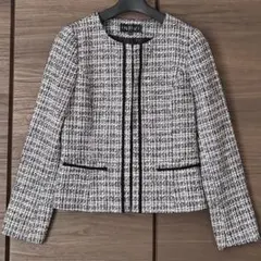 INDIVI ツイードノーカラージャケット　卒業式　入学式　フォーマル