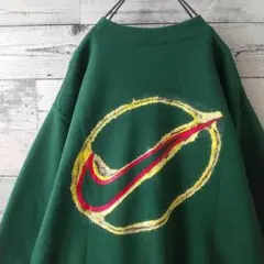 希少デザイン☆90s ナイキ 両面プリント サークルロゴ スウェット L相当