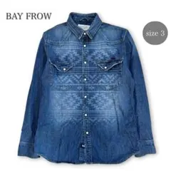 BAYFLOW ウエスタンデニムシャツ サイズ3 カジュアル 綿100%のサムネイル