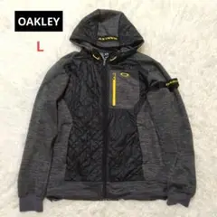 Oakley フード付きキルティングジャケット グレー/ブラックL