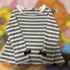 over closet ストライプ 長袖カットソー 100