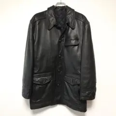 Vintage 牛革 カウハイド リアルレザーカーコート 中綿入り レザージャケ