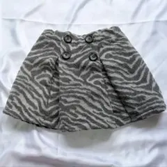 美品　《 petitmain 》 ベビー服　80サイズ　スカート　ゼブラ