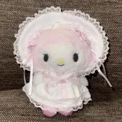 新品タグ付き　サンリオ　マスコットホルダー　ホワイトフリル　マイメロディのサムネイル