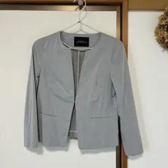 UNITED ARROWS ノーカラージャケット グレー 38