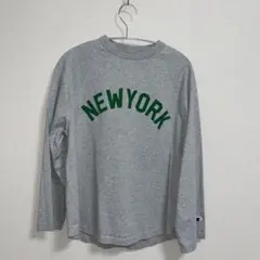 【値下げ】Champion グレー NEW YORK トレーナー