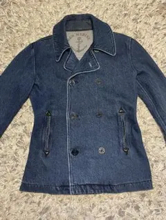 Dope & Drakkar メンズ　Pコート　デニム地　ドープアンドドラッカー