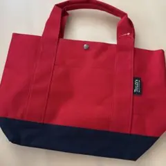 未使用　TULLY'S トートバッグ レッド　ネイビー
