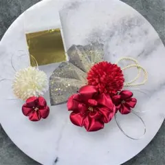 つまみ細工　造花　髪飾り　結婚式　婚礼　花嫁　白無垢　成人式　卒業式　七五三