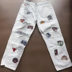 NBA刺繍デニムパンツ 34サイズ - メルカリ