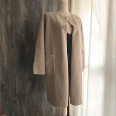 NANO 新品未使用 ムートンコート ロングコート グレージュ エコファー