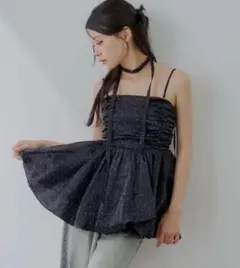 Chico ドットチュールペプラムブラウス　未使用のサムネイル