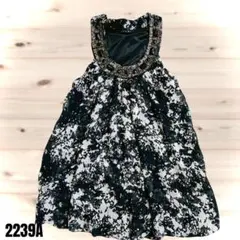 INGNI イング キャミワンピース 白黒スプラッターパターン 2239