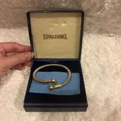 【新品】SPALDING ゴールド×シルバー ビーズブレスレット