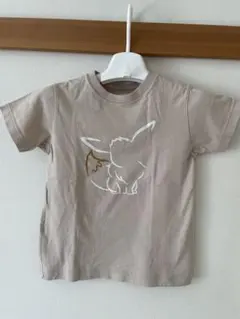 美品　ユニクロ　ポケモン　イーブイ　Tシャツ　130サイズ　ベージュ