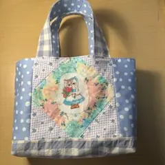 グレーねこちゃん付きキルティングバスケット ♡ コヤンイサムチョン