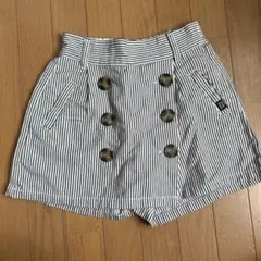 Lovetoxicストライプ柄ダブルボタンハーフパンツM