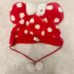 ディズニーファンキャップ　赤　水玉　ミニー　ドット