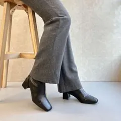 Noubel Voug Relax スクエアトゥ ストレッチ ショートブーツ M